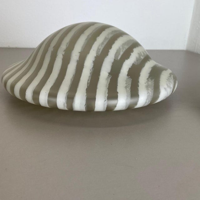 Zebra Glass Flushmount Wall Light from Peill & Putzler, Germany, 1980s For Sale - Image 9 of 18