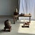 Small stool, occasional stool in antique teak, Indonesian footrest. The natural imperfections of the teak wood...