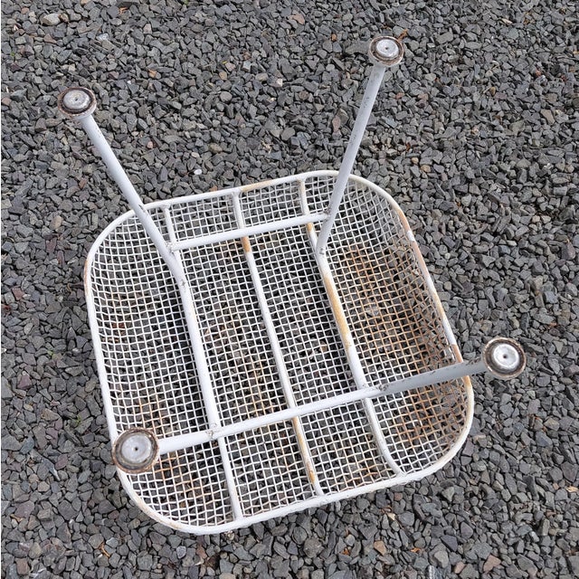 1950s 1950s Woodard Sculptura Patio Stool Unmarked For Sale - Image 5 of 7