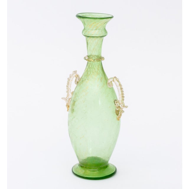 Two Murano Gold-Flecked Glass Vessels For Sale - Image 11 of 14