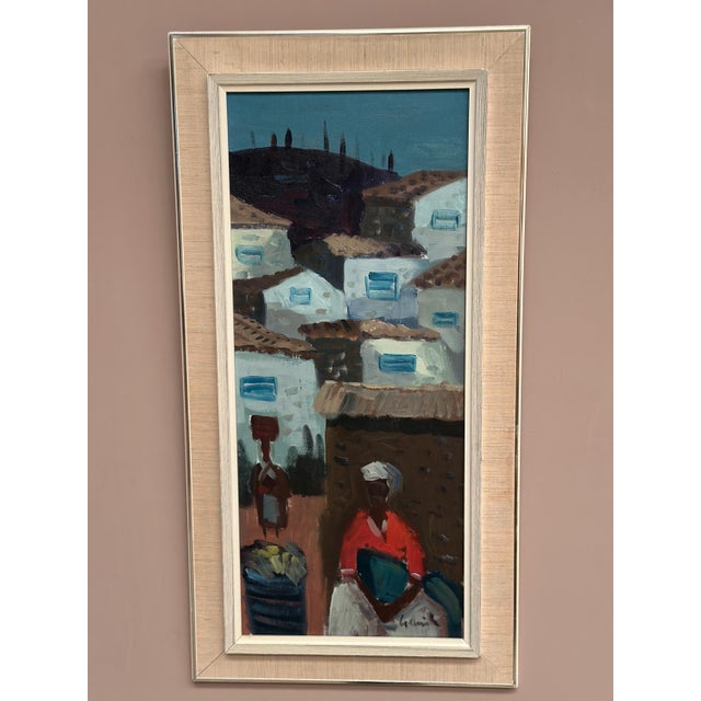Tage Gavik, Street Vendor in Turkey, 1950s, Oil on Canvas, Framed For Sale - Image 15 of 17