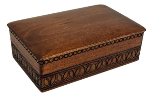 Vintage Hand Carved Lidded Wood Box