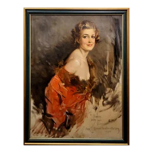 Howard Chandler Christy-1930 Portrait of an American Model -Oil Painting