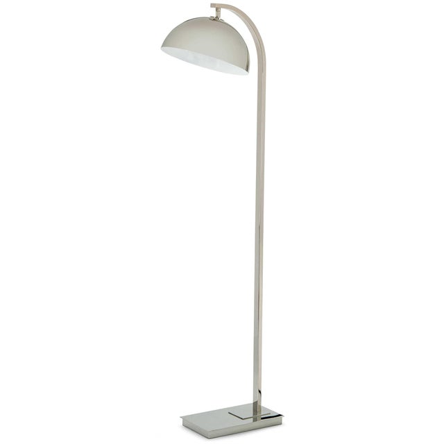 Traditional Regina Andrew Otto Steel Floor Lamp, Polished Nickel For Sale - Image 3 of 7
