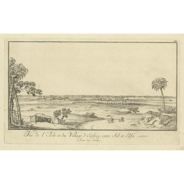 Island and Village of Cufeeq between Sol and Cafi – Egypt Engraving, c.1755 This panoramic engraving shows the island and...