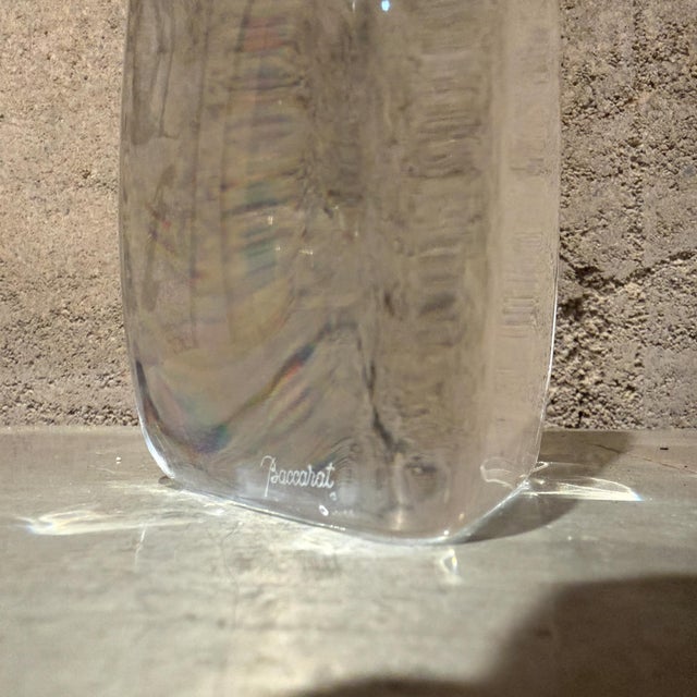 Glass Mid-Century Modern Baccarat "Rose" Faceted Crystal Bud Vase For Sale - Image 7 of 16