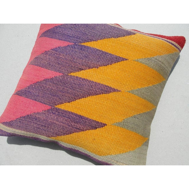 1980s Kilim Rug Pillow Cover For Sale - Image 5 of 12