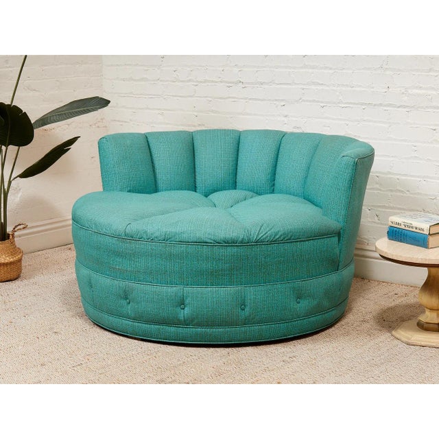 Green 1960’s Round Vintage Club Chair For Sale - Image 8 of 10