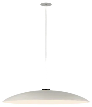 Large White Headhat Plate Pendant Lamp by Santa & Cole