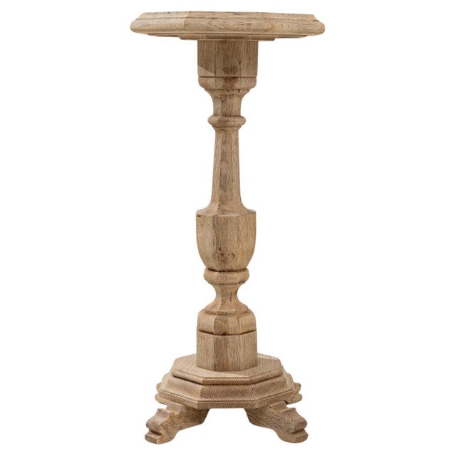1890s French Baroque Revival Oak Pedestal Table For Sale - Image 15 of 18
