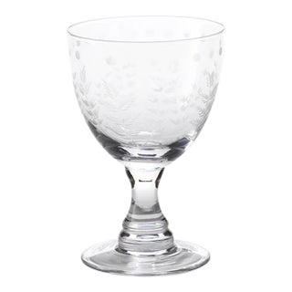 Spring Leaves Cut Design Red Wine Glass - Set of 4 For Sale