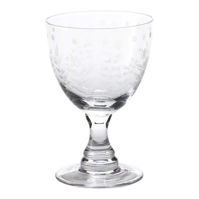 Spring Leaves Cut Design Red Wine Glass - Set of 4 For Sale