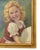 Young Blonde Girl Portrait in Red & White Dress Oil Painting W/ Original Wood Frame For Sale In Los Angeles - Image 6 of 12