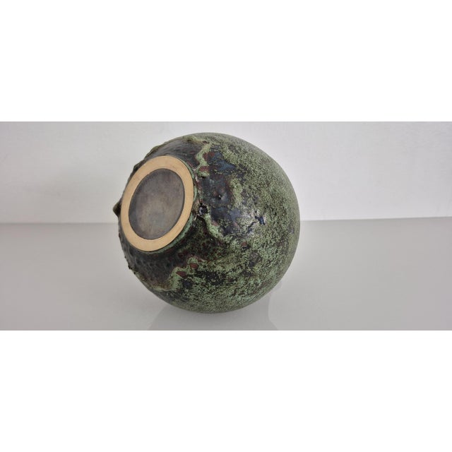 Green Studio Ceramic Vase, Germany, 1960s For Sale - Image 12 of 16