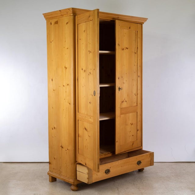 Softwood Wardrobe with Drawer For Sale - Image 4 of 9