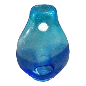 1970s Vidrios San Miguel Spain Recycled Ombre Bubble Glass Vase