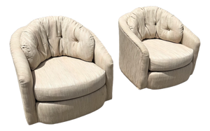 Postmodern Swivel Barrell Chairs by Best Chairs - A Pair