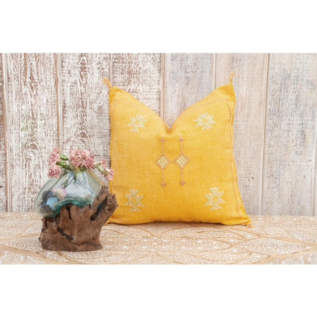 This gorgeous pillow is entirely hand-woven from silk that comes from a Sabra cactus plant. Every pillow is beautifully...