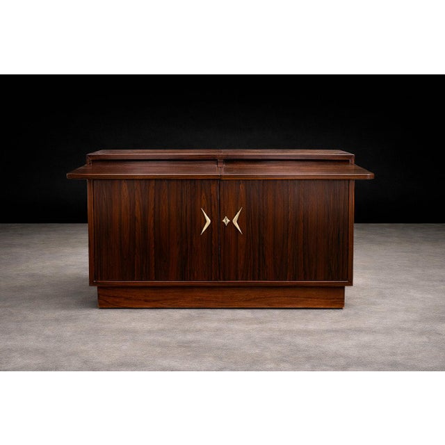 Brazilian Rosewood Sideboard / Bar With Pull-Out Trays by Ando — Brazil, 1950s For Sale In New York - Image 6 of 15