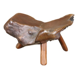 Mid 20th Century Rustic Live Edge Table For Sale