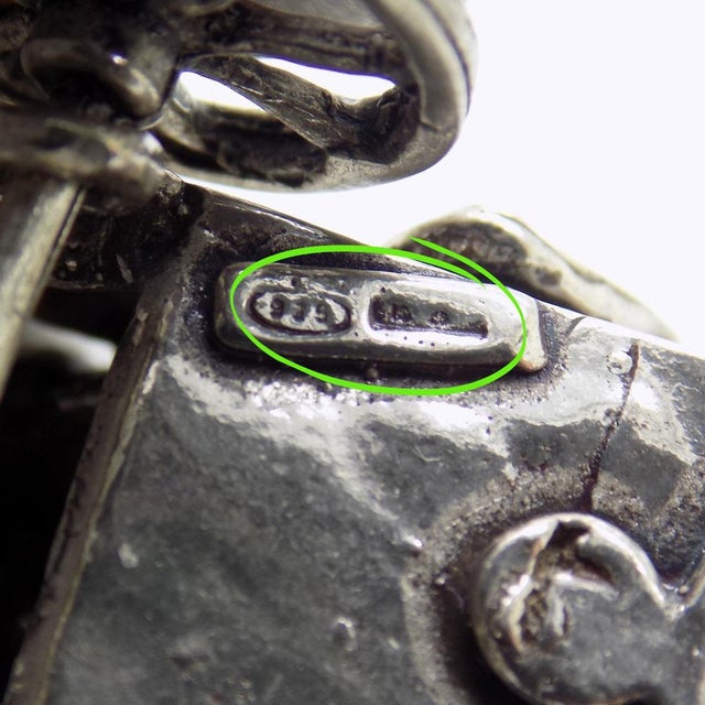 Vintage Italian Handmade Sterling Silver 925 Just Married Carriage with Horse Figurine, 1970s For Sale - Image 9 of 13