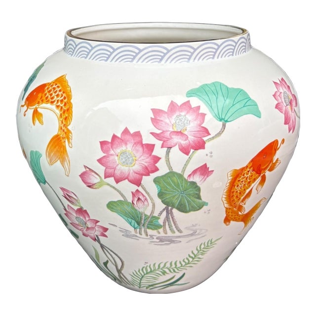 Porcelain Vase - The Vase of the Golden Carp by Zhe Zhou Jiang For Sale