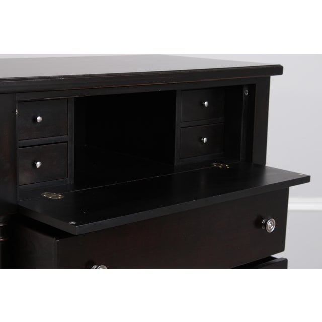 1990s Hickory White Empire Style Chest W. Fold Out Desk For Sale - Image 5 of 12