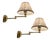 Brass Adjustable Sconces, 1980s, Set of 2 For Sale