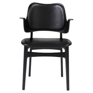 Gesture Chair in Teak and Oiled Oak with Black Leather by Warm Nordic