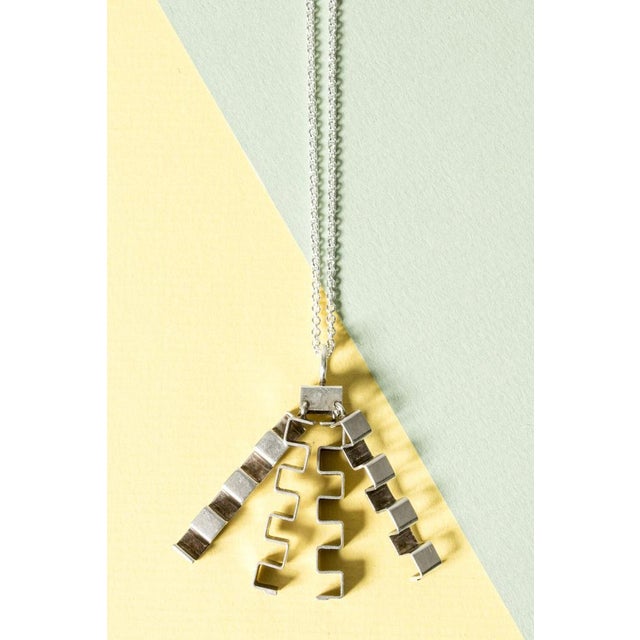 Mid-Century Modern Mid-Century Silver Pendant by Elis Kauppi, 1960s For Sale - Image 3 of 7