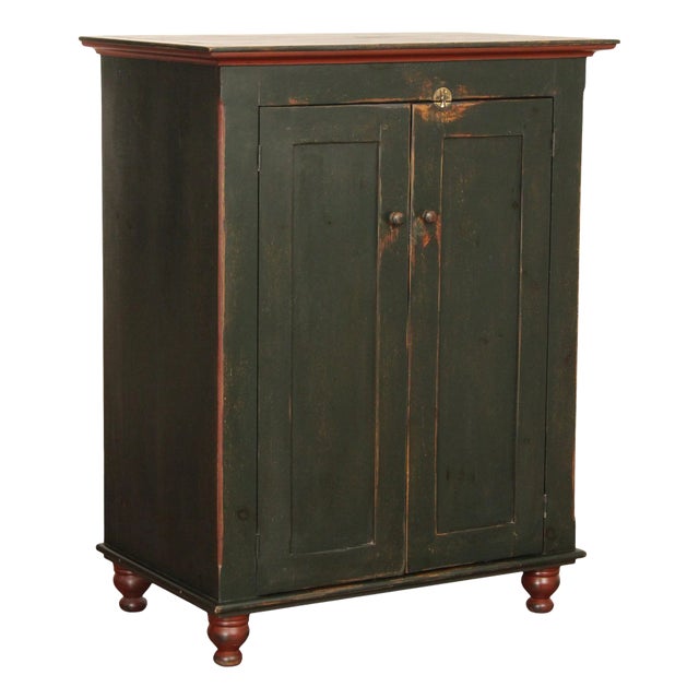 Oley Valley Reproductions Distress Painted Cupboard For Sale