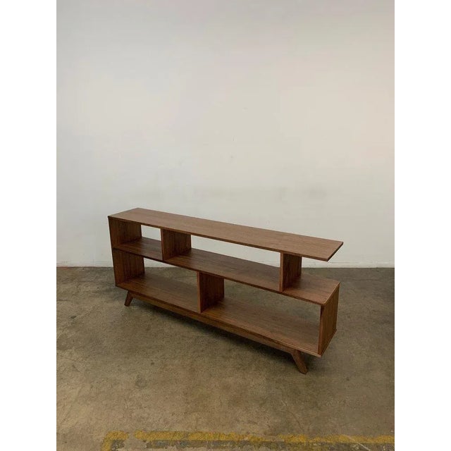 Mid-Century Modern Handcrafted Double Tier Bookshelf by Vop For Sale - Image 3 of 12