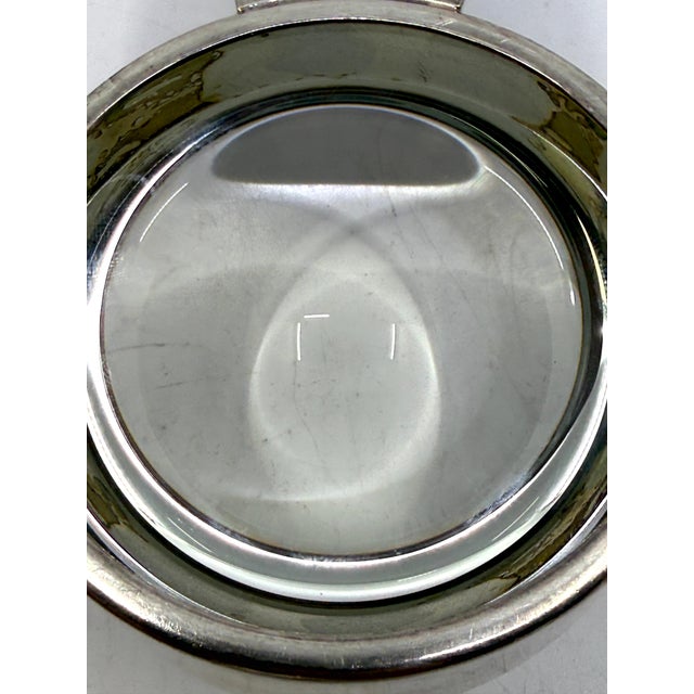1960’s Hermes Paris Silver Plated Horse Equestrian Magnifying Paperweight W/Box For Sale - Image 13 of 14