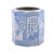 Vintage Chinese Blue & White Hexagonal Porcelain Vase with Hand-Painted Foliage Décor For Sale - Image 13 of 13
