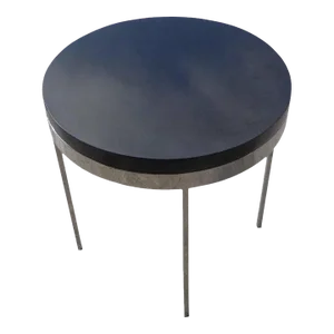 Late 20th Century Granite and Chrome Side Table in the Style of Nicos Zographos