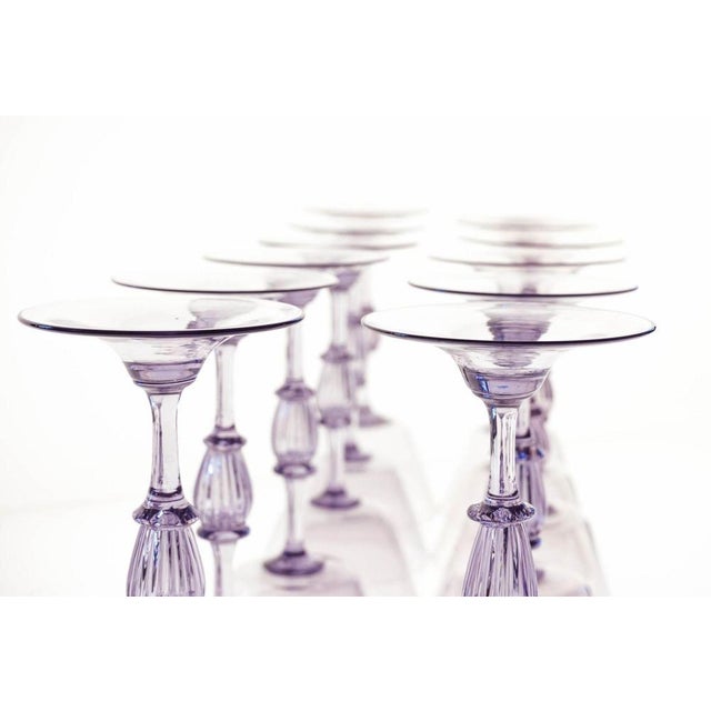 Cyclamen Murano Wine Glass from Cenedese, 1950s, Set of 12 For Sale - Image 16 of 18