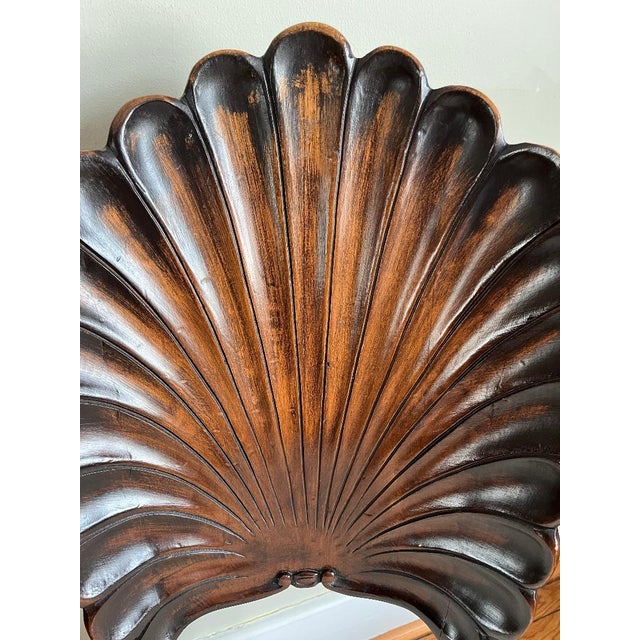 Brown 1950s Italian Venetian Shell Back Grotto Dining Chair For Sale - Image 8 of 10