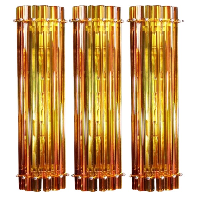 Vintage Italian Wall Sconce, 1990s, Set of 3 For Sale