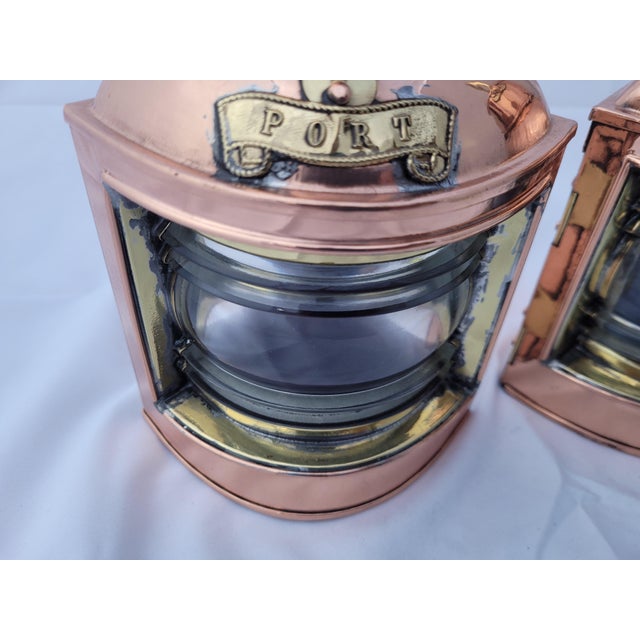 Port and Starboard Ship Lanterns For Sale - Image 9 of 12