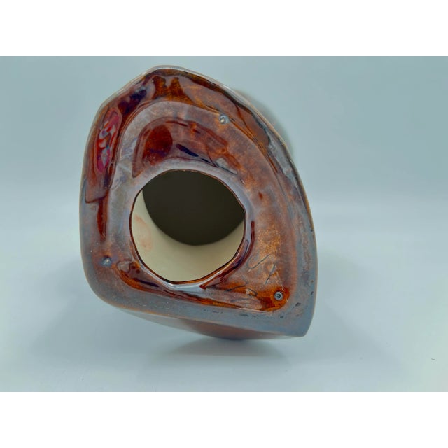 1970s Brown Glazed Ceramic Bust of a Boy For Sale - Image 12 of 12