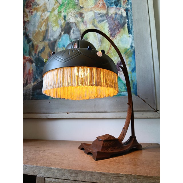 Wiener Secession Table Lamp, 1890s For Sale - Image 4 of 18