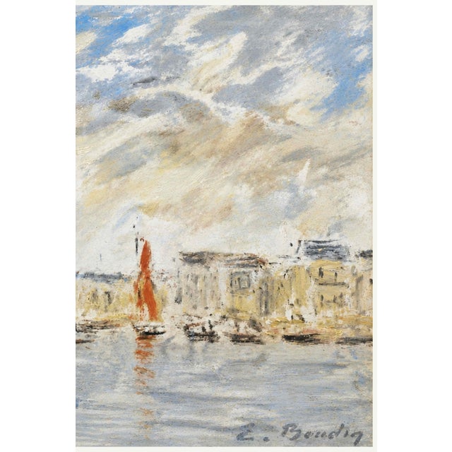 A luminous example of late 19th-century French Impressionism, this vintage art print reproduction features Honfleur, le...