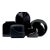 Flat & Black Postmodern Ceramic Vase Curation - Group of 5 For Sale