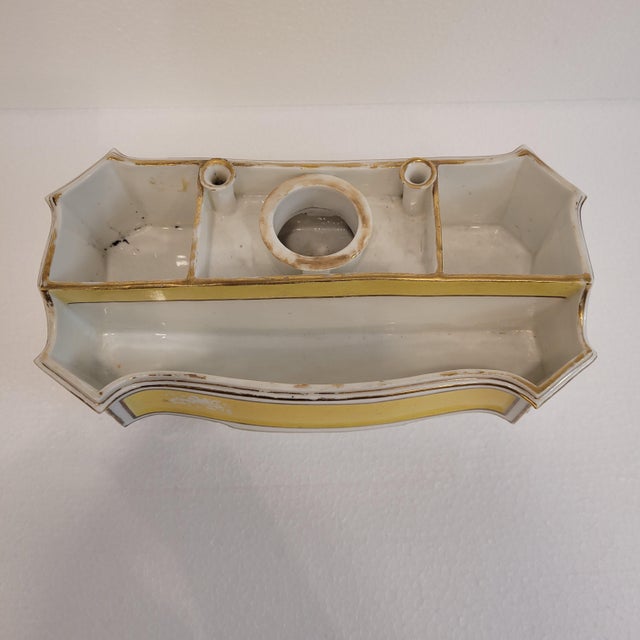 Yellow and Gold Writing Set in Porcelain, 1800s For Sale - Image 18 of 18