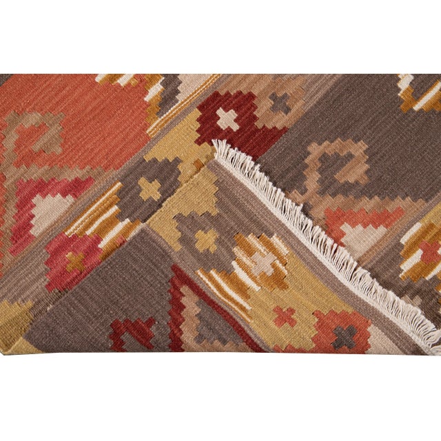 21st Century Modern Kilim Rug 5 '10'' X 8'1'' For Sale - Image 4 of 12