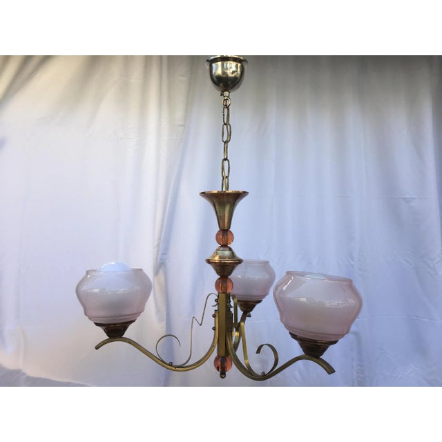 Art Deco Chandelier, 1950s For Sale - Image 17 of 17