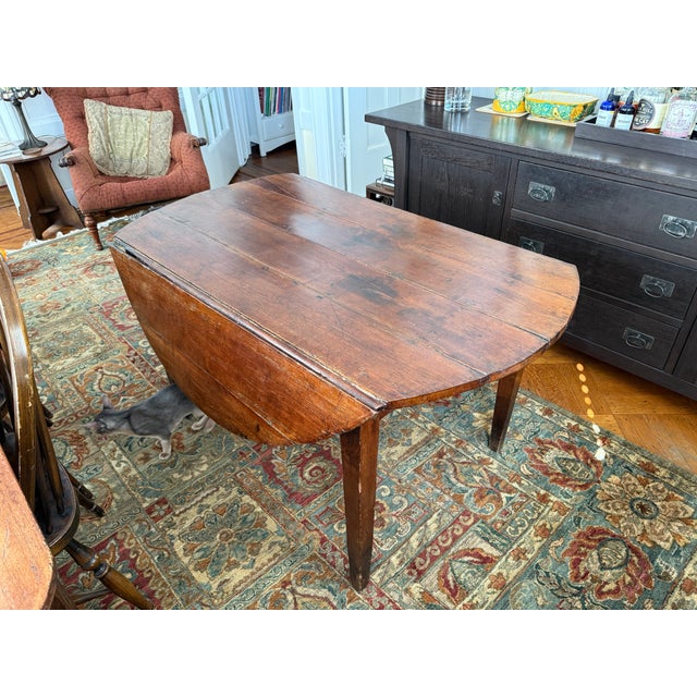 Mid 19th Century French Cherry Drop-Leaf Dining Table, C. 1850 For Sale - Image 5 of 7