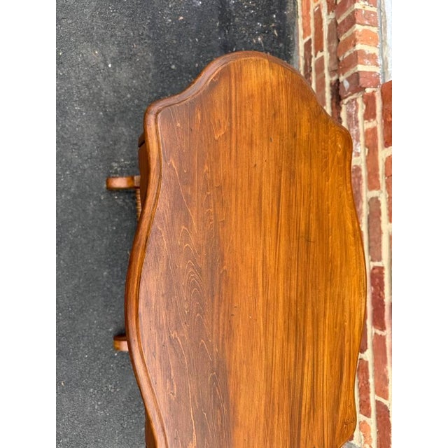 Antique Victorian Walnut Bobbin Leg Side Table With Drawer For Sale - Image 13 of 17