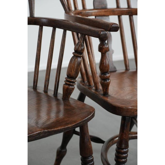 English Windsor Armchairs, Set of 8 For Sale - Image 16 of 17