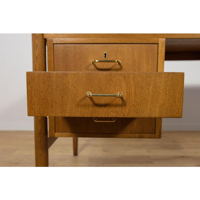 Mid-Century Modern Oak Executive Desk, Denmark, 1960s For Sale - Image 15 of 18